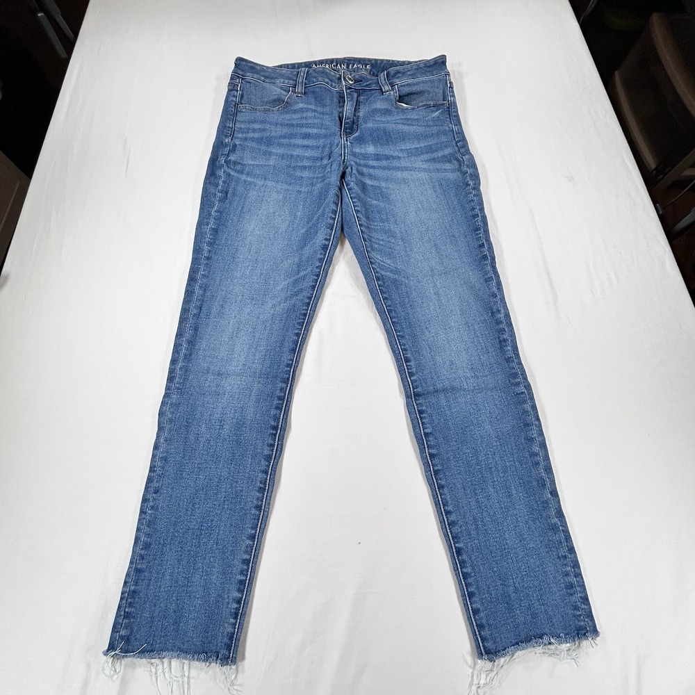 American Eagle Next Level Stretch 10R Mid Rise Jegging Women's Med Wash Blue